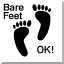 [Bare Feet OK icon]